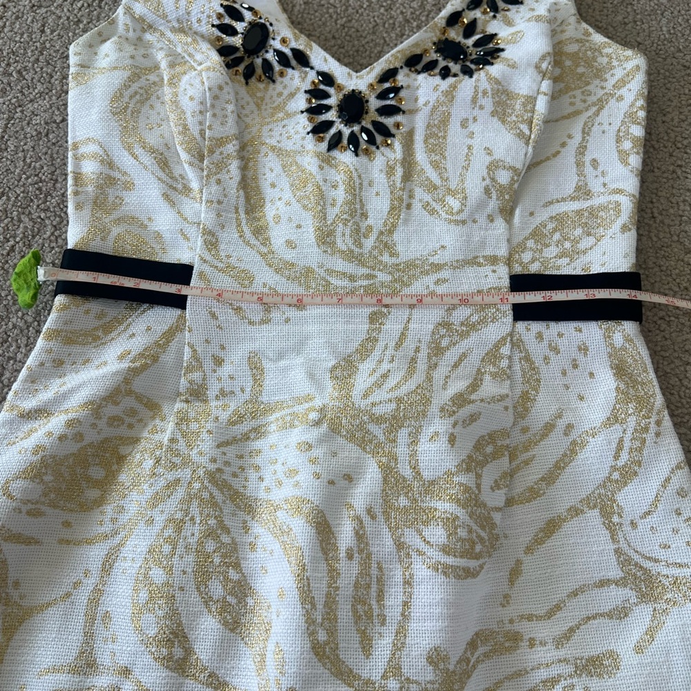 Lilly Pulitzer Laidley White and Gold Dress - Picture 9 of 9
